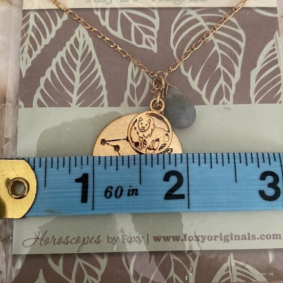 NWT! Foxy Originals Leo horoscope Gold Plated Necklace - Picture 6 of 6